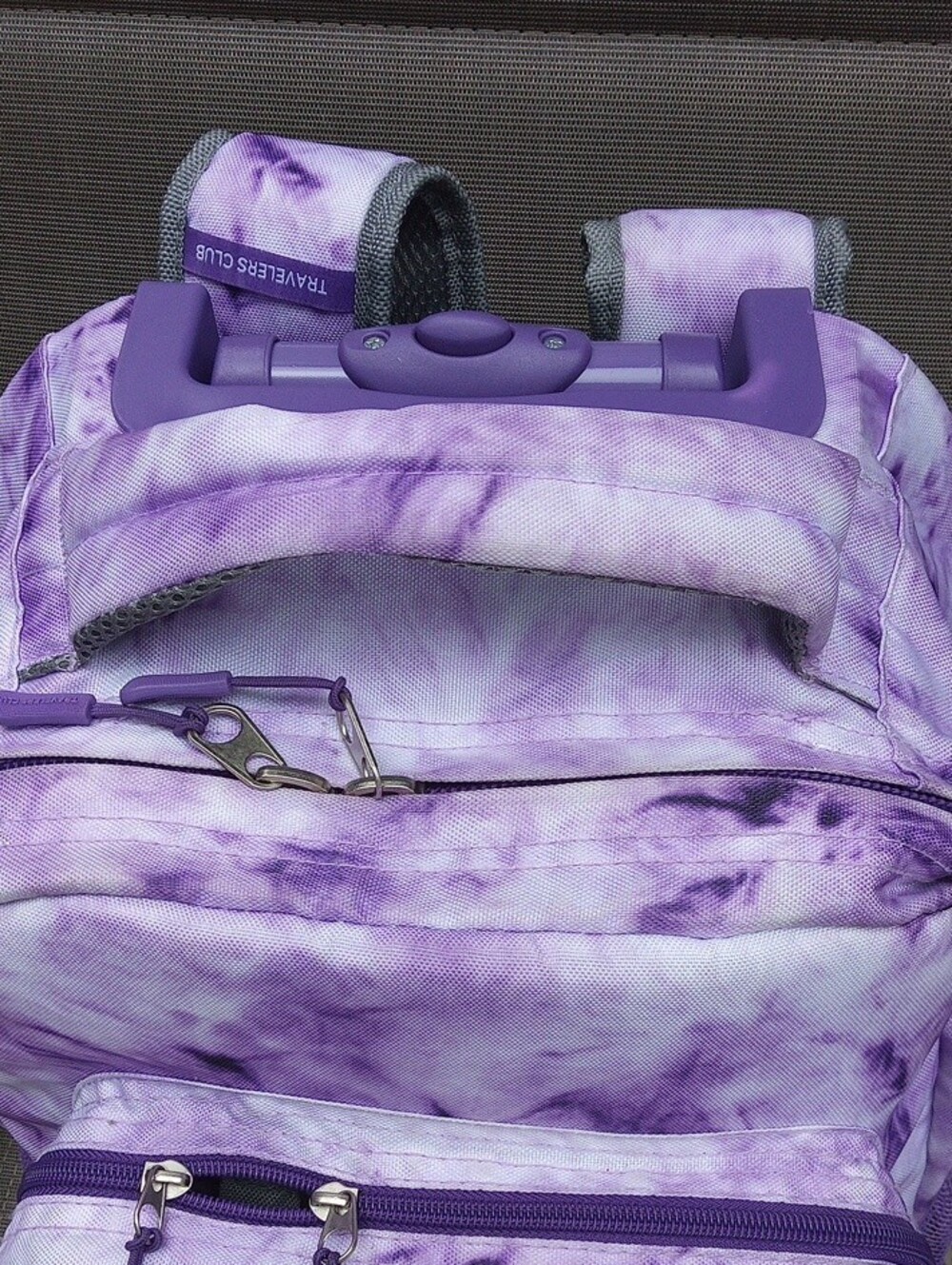 Purple Tie-Dye Rolling Backpack - Picture 15 of 16